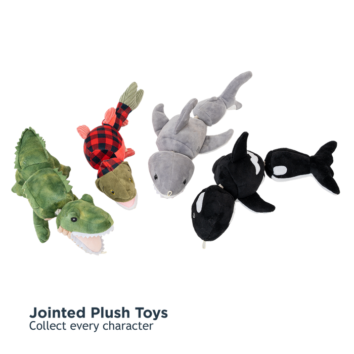 Tall Tails Salmon Jointed Shake Play Dog Toy