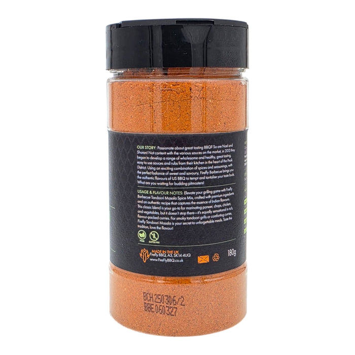 Back of BBQ spice jar with label