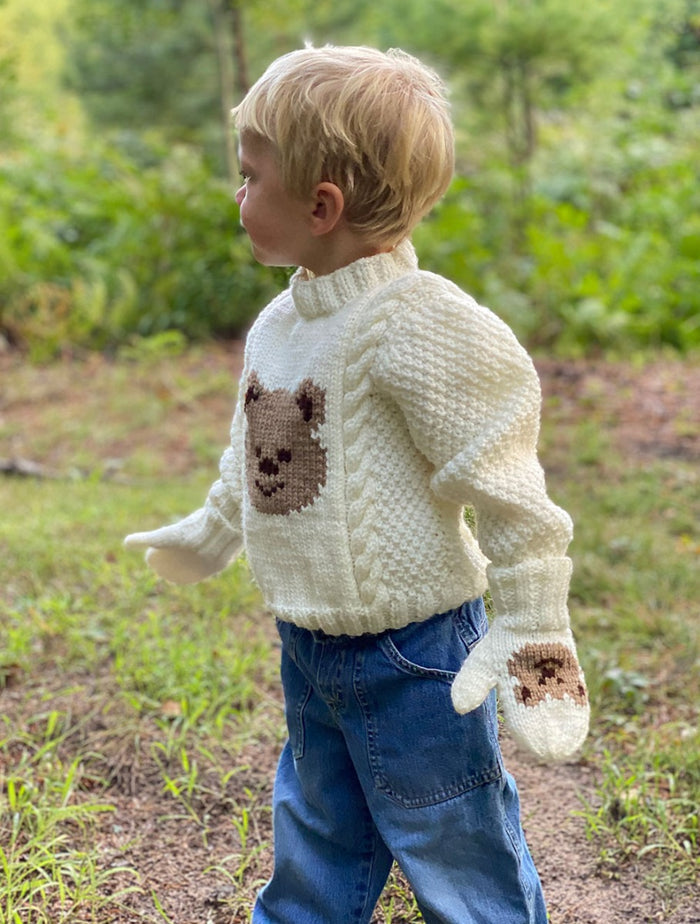 Teddy Bear Pullover & Mitts