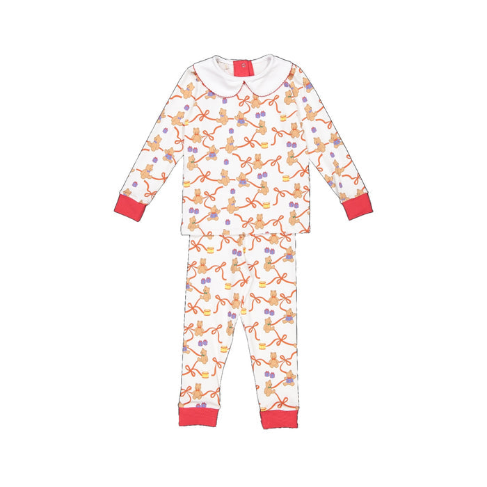 Teddy Bow Girl Trellis PJ Pajamas