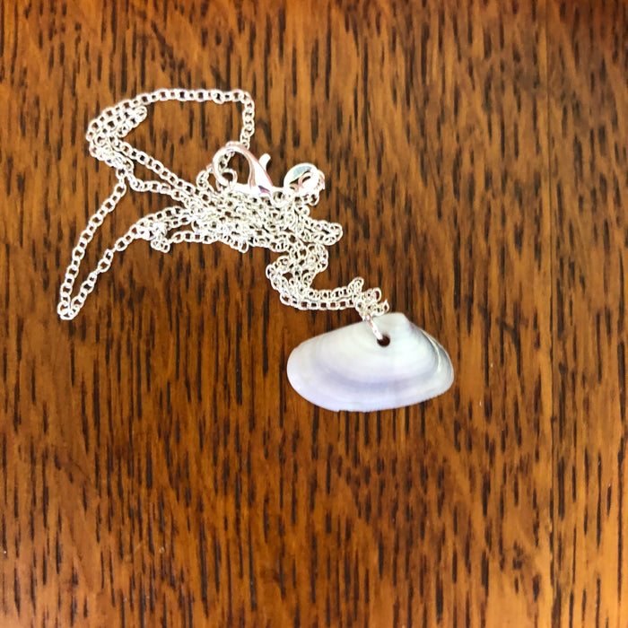 Tellin Artisan Made Pendant Handcrafted Sea Shell Necklace 1 in x 1/2 in Mermaid Jewelry