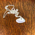 Tellin Artisan Made Pendant Handcrafted Sea Shell Necklace 1 in x 1/2 in Mermaid Jewelry