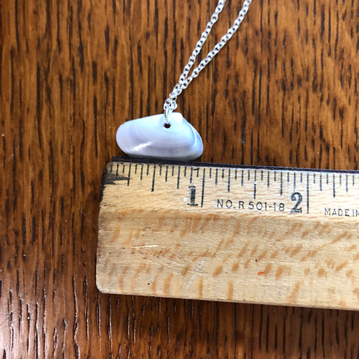 Tellin Artisan Made Pendant Handcrafted Sea Shell Necklace 1 in x 1/2 in Mermaid Jewelry