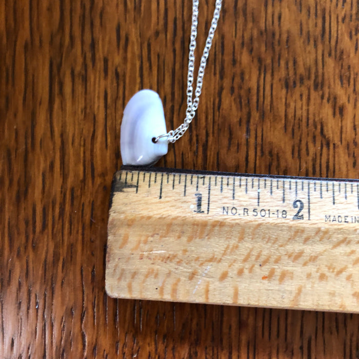 Tellin Artisan Made Pendant Handcrafted Sea Shell Necklace 1 in x 1/2 in Mermaid Jewelry