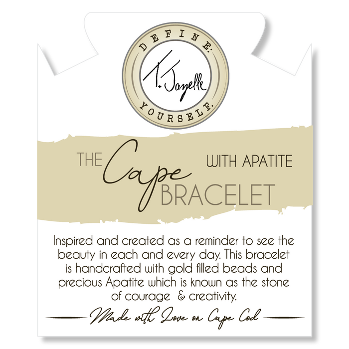 The Cape Bracelet - Gold Filled with Apatite Ball