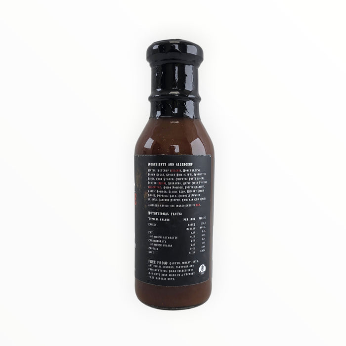Waz's Sauce Honey Rum Chipotle BBQ with nutritional facts