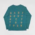 The Life of Pablo 2016 LA 'Freestyle 4' Long Sleeve In Teal