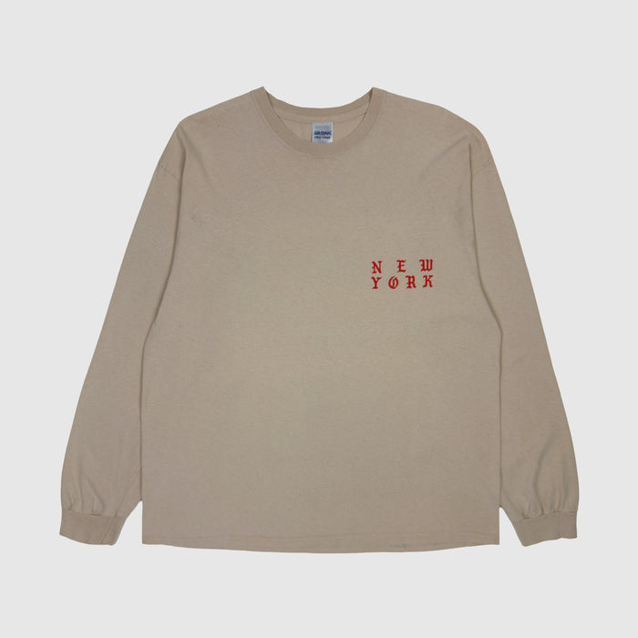 The Life of Pablo 2016 New York '30 Hours' Long Sleeve In Sand