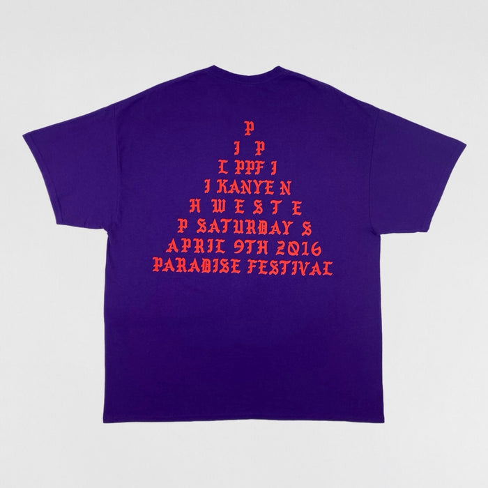 The Life of Pablo 2016 Paradise Fesitval ‘I Feel Like Pablo’ Tee In Purple