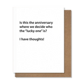 The Lucky One Anniversary Card