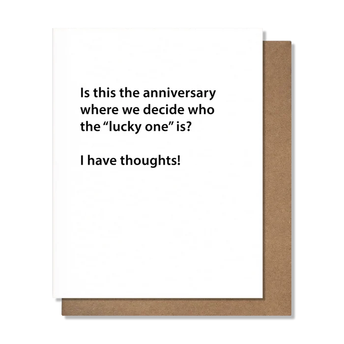 The Lucky One Anniversary Card