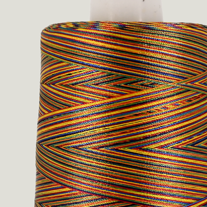 Thread || Industrial - Alchromatic Fiber #30 - Variegated Rainbow Non‑Bonded Poly Thread - Tex 70