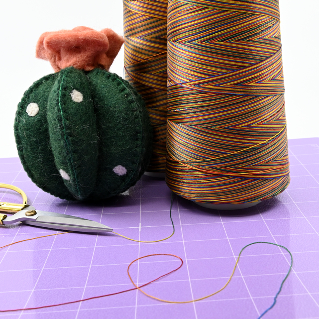 Thread || Industrial - Alchromatic Fiber #30 - Variegated Rainbow Non‑Bonded Poly Thread - Tex 70