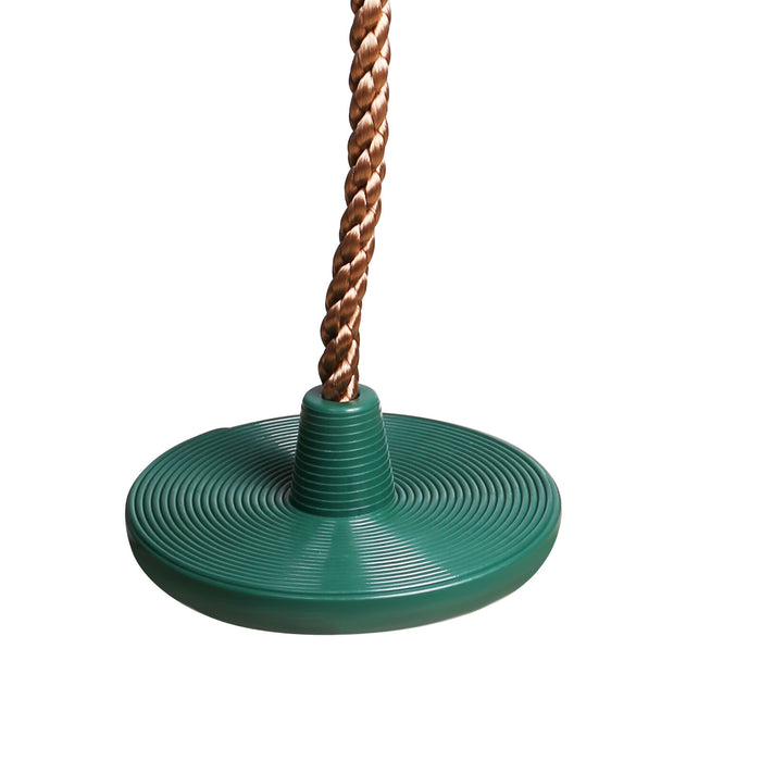 Tree Swing Set Climbing Rope with Platform & Disc Swing Seat Green