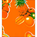 freckled sage tropical fruit orange oilcloth swatch