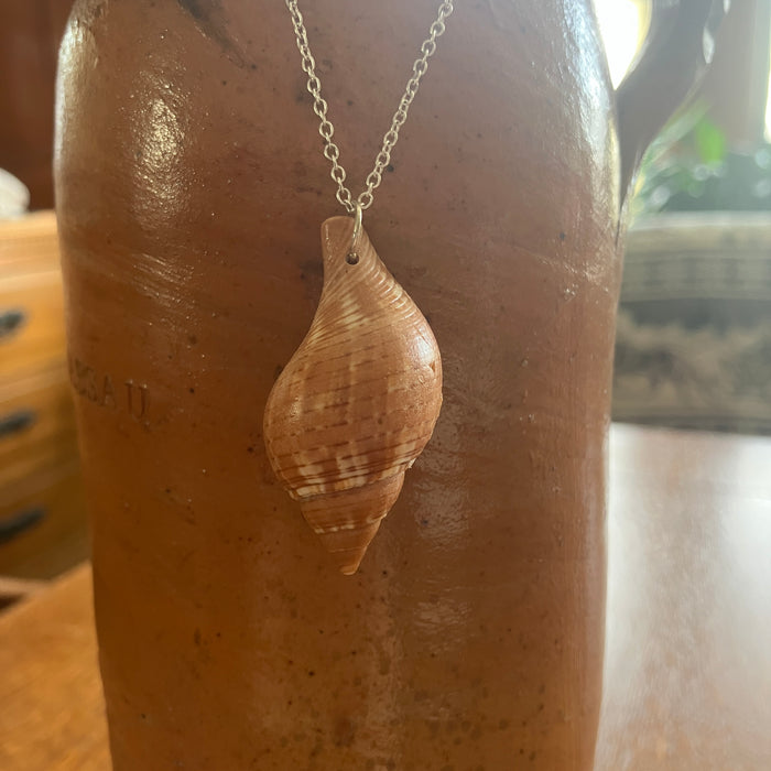 Tulip Shell Pendant Necklace | Handmade Artisan Jewelry