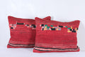 Two moroccan handwoven rug pillows