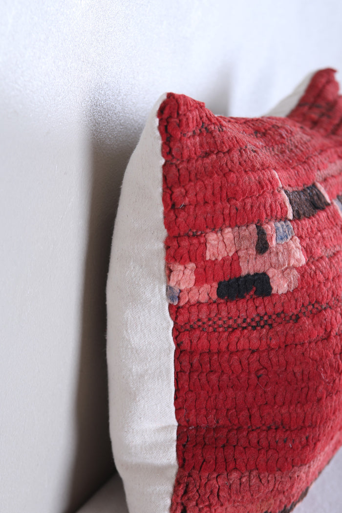 Two moroccan handwoven rug pillows