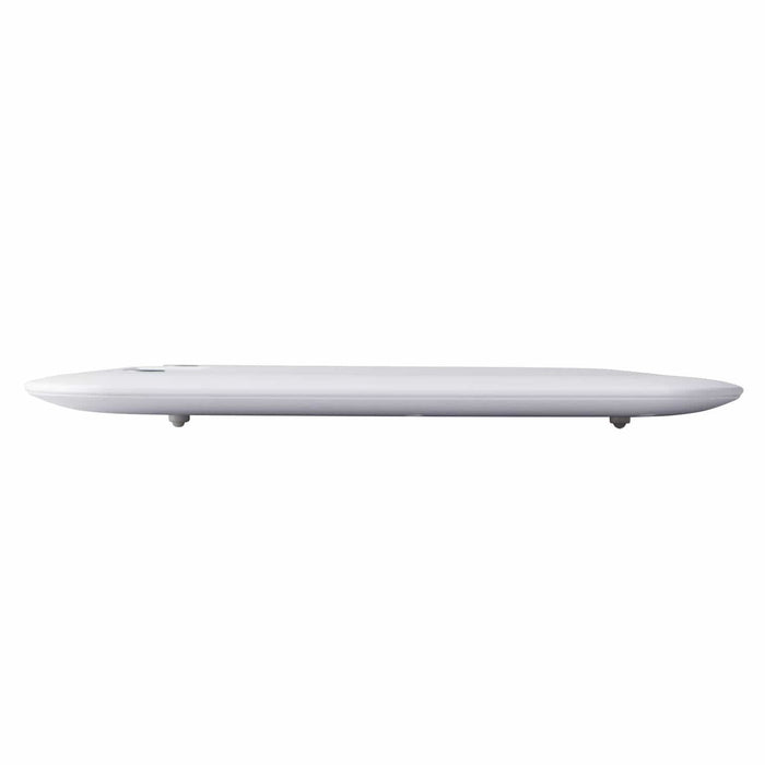 Side profile of white Taylor Ultra Thin Digital Kitchen Scale against a white background