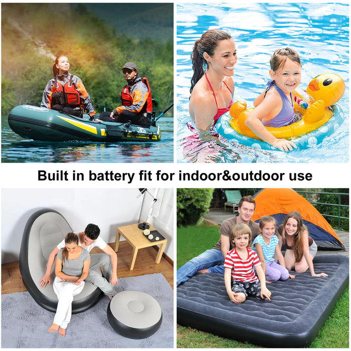 USB Rechargeable Cordless Electric Air Pump inflatables Deflator Bed Mattress
