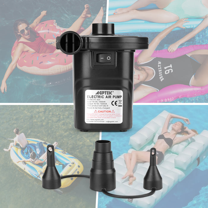 USB Rechargeable Cordless Electric Air Pump inflatables Deflator Bed Mattress