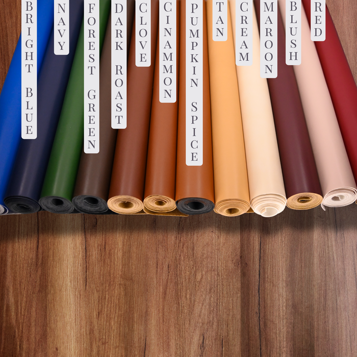 Vinyl || Smooth Vinyl - Faux Satin Finish Leather - 18"x54" Roll