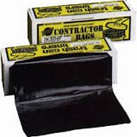 Warp's HB55-30 FLEX-O 55 Gallon Capacity 36 in. x 56 in. Heavyweight Trash Bags - Black (Box of 30 Each)