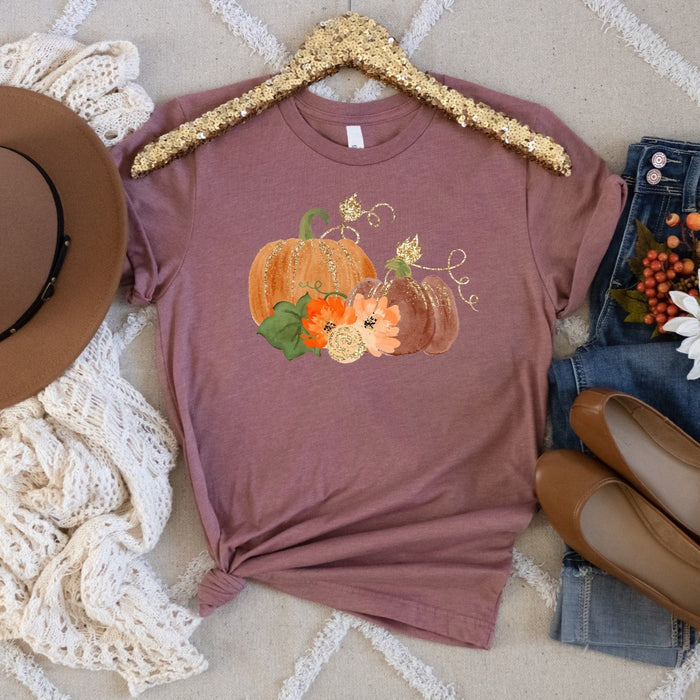 Watercolor Pumpkin Fall Shirt T-Shirt