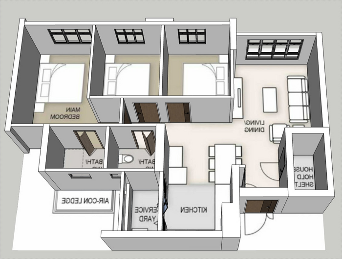 West BrickVille @ Bukit Batok 4-room mirror