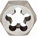 WESTWARD Hex Threading Die: Solid, Carbon Steel, Right Hand, 3/4"-10 Thread Size, 3/4 in Die Thick