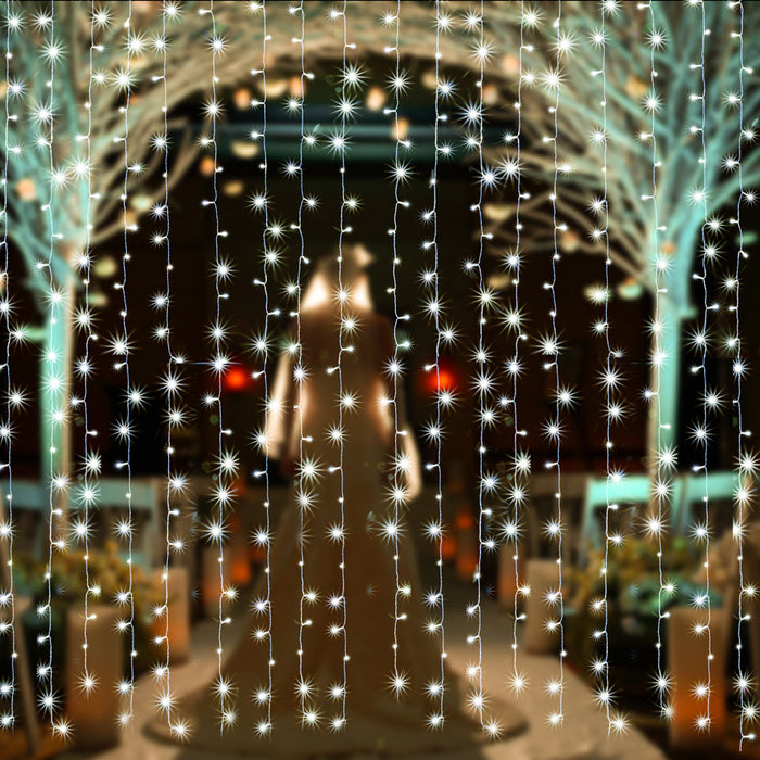 White 100 Led Rope Curtain Fairy Lights Outdoor Decoration Garden Patio Party