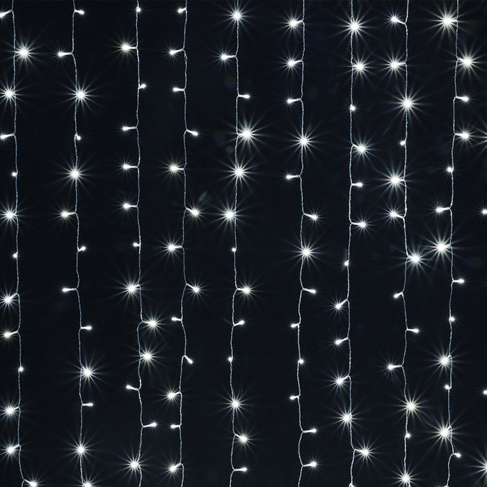 White 100 Led Rope Curtain Fairy Lights Outdoor Decoration Garden Patio Party
