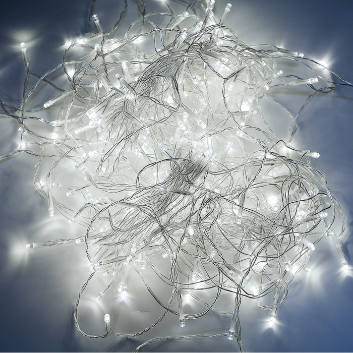 White 100 Led Rope Curtain Fairy Lights Outdoor Decoration Garden Patio Party