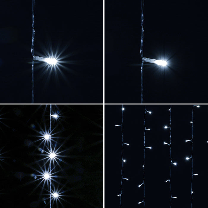 White 100 Led Rope Curtain Fairy Lights Outdoor Decoration Garden Patio Party