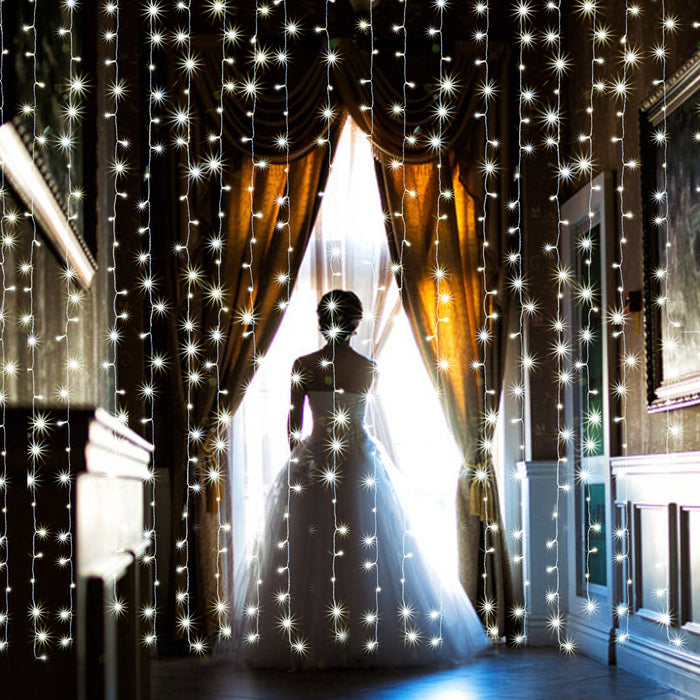 White 100 Led Rope Curtain Fairy Lights Outdoor Decoration Garden Patio Party