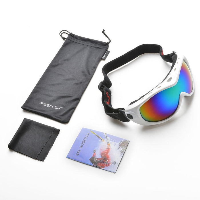 White For Kid Boy Girl Ski Goggles Double Anti Fog Lenses Sun Glasses Eyewear Winter