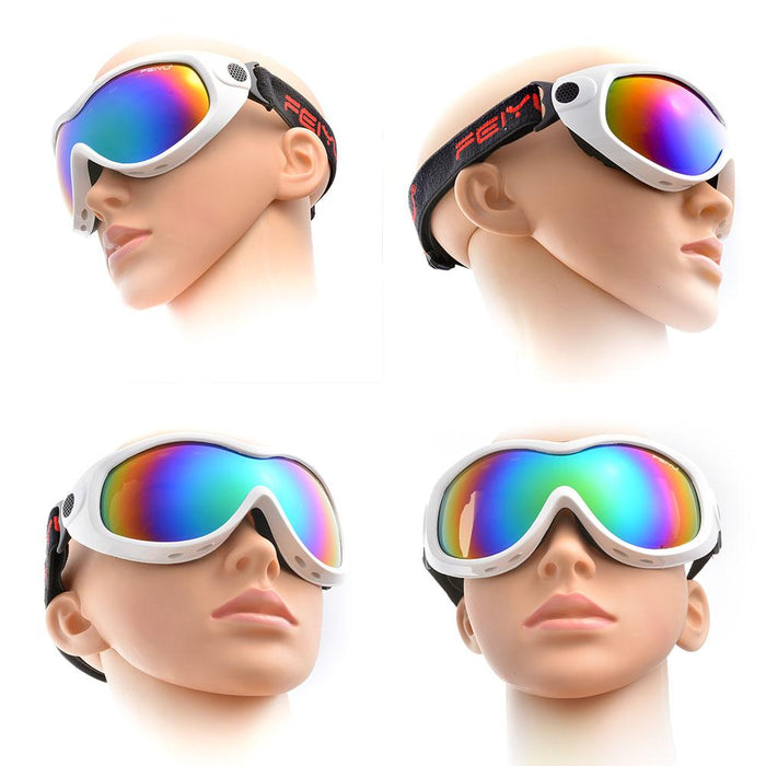 White For Kid Boy Girl Ski Goggles Double Anti Fog Lenses Sun Glasses Eyewear Winter