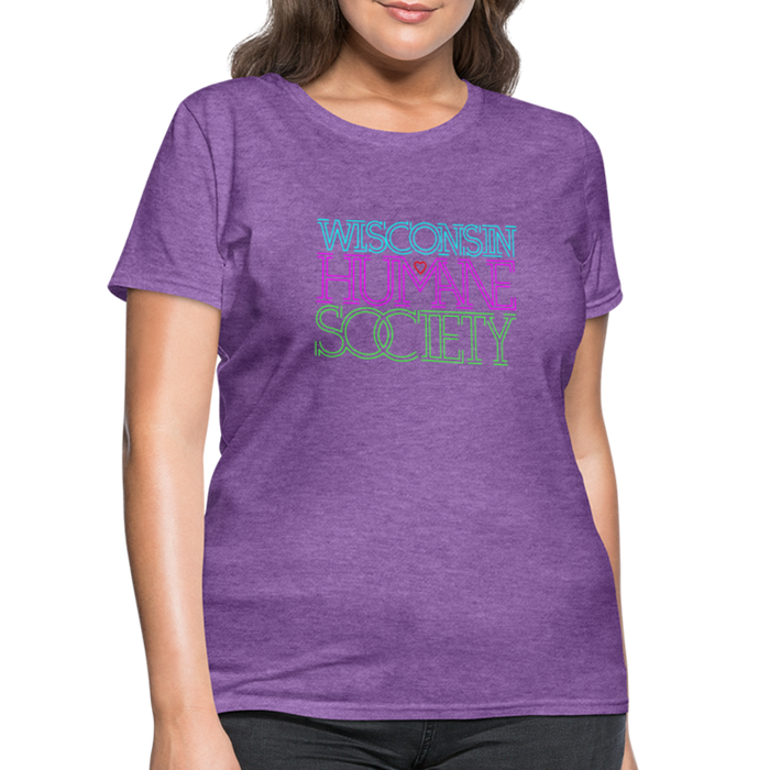 WHS 1987 Neon Logo Contoured T-Shirt - purple heather