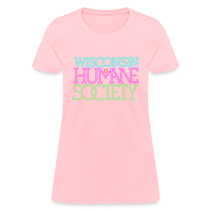 WHS 1987 Neon Logo Contoured T-Shirt - pink