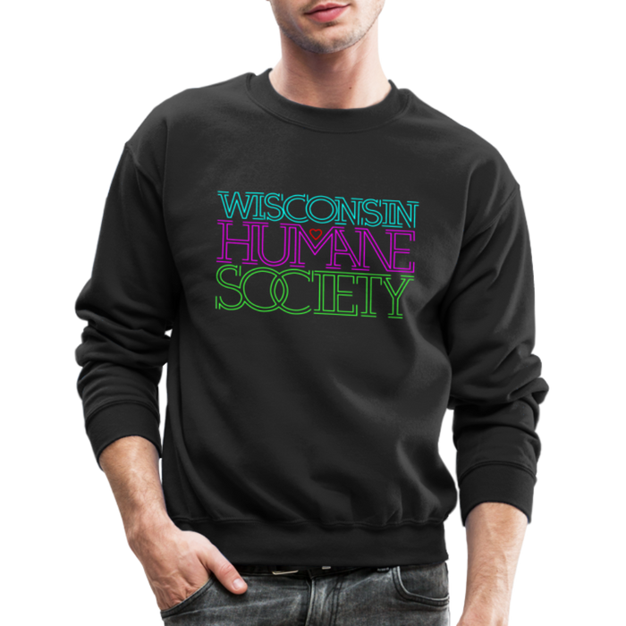 WHS 1987 Neon Logo Crewneck Sweatshirt - black