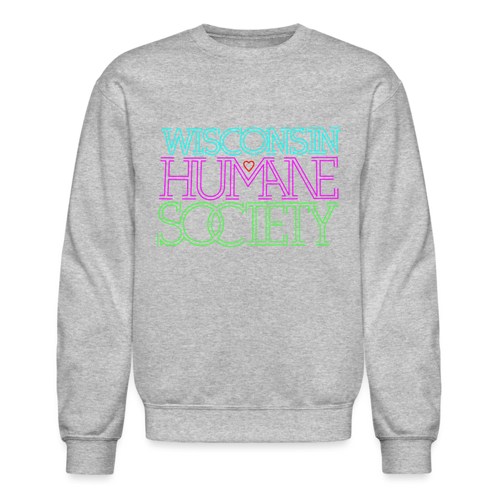 WHS 1987 Neon Logo Crewneck Sweatshirt - heather gray