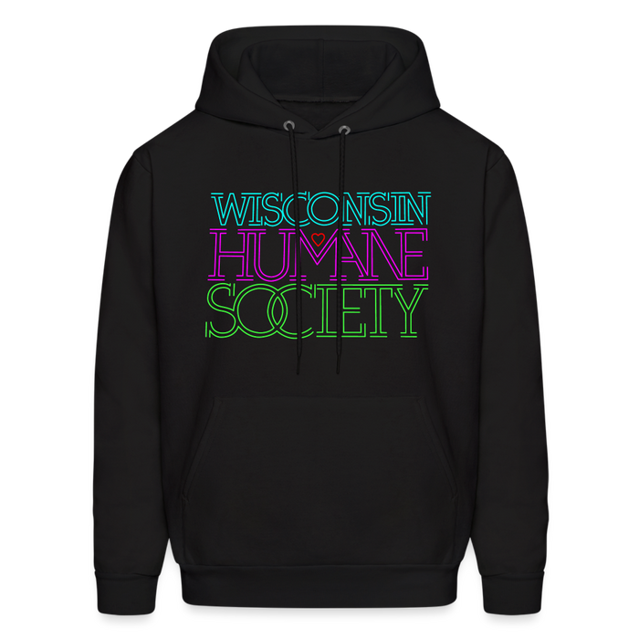 WHS 1987 Neon Logo Men's Hoodie - black