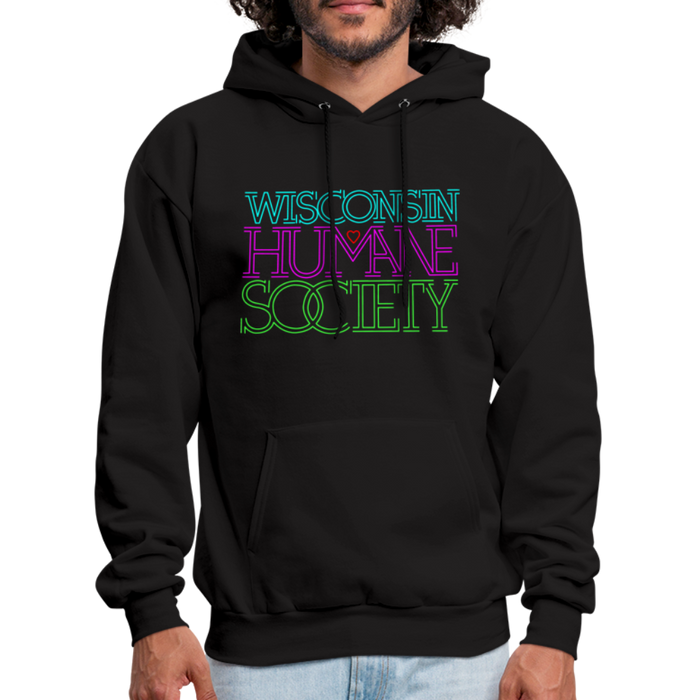 WHS 1987 Neon Logo Men's Hoodie - black