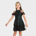 WICKED DRESS FOR GIRLS "Size XS 4-5" Black with Green