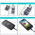 Wireless Charger Charging Pad + Receiver Kit + Adapter For iPhone & Samsung