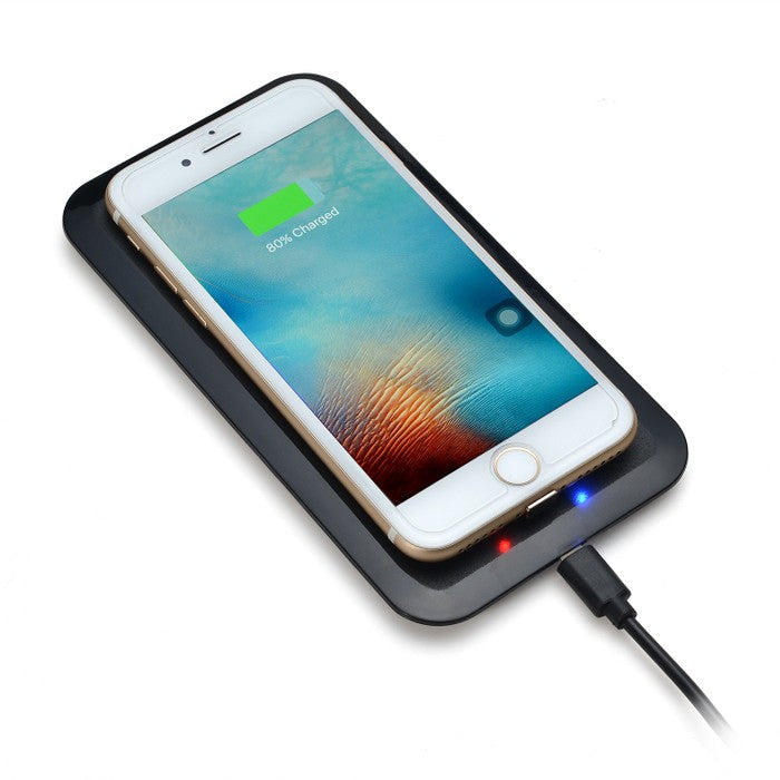 Wireless Charger Charging Pad + Receiver Kit + Adapter For iPhone & Samsung