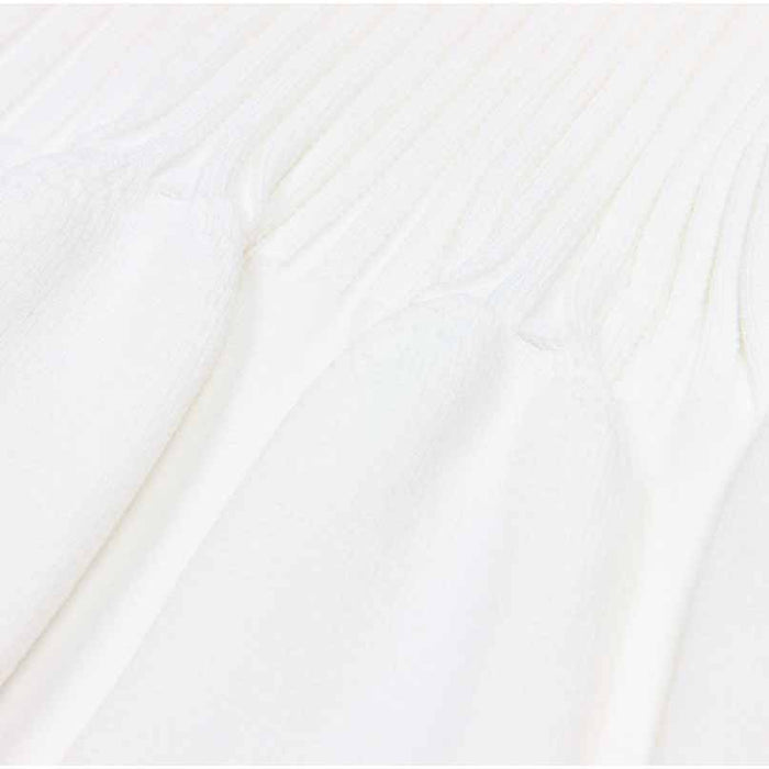 Women's Knitted Skater Short Dress Ribbed Mini Dress in White