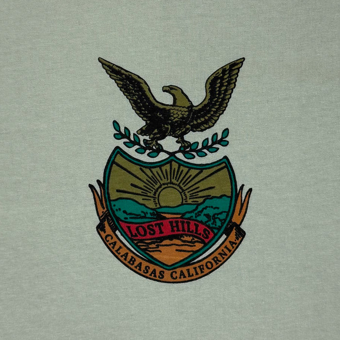 Yeezy 2017 Calabasas Crest Tee In Hospital Blue