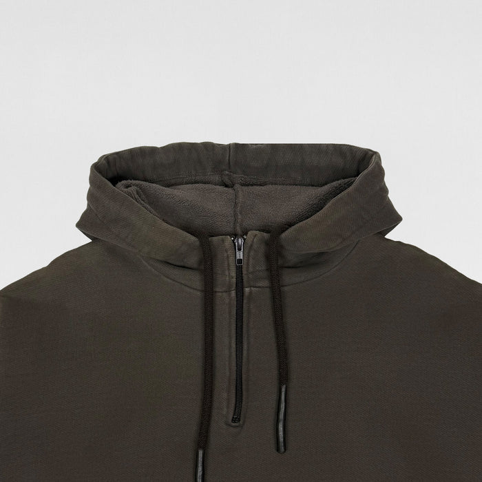 Yeezy Season 1 Half Zip Boxy Hoodie In Caviar