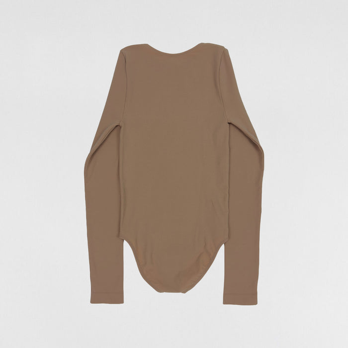 Yeezy Season 2 Long Sleeve Bodysuit In Sand